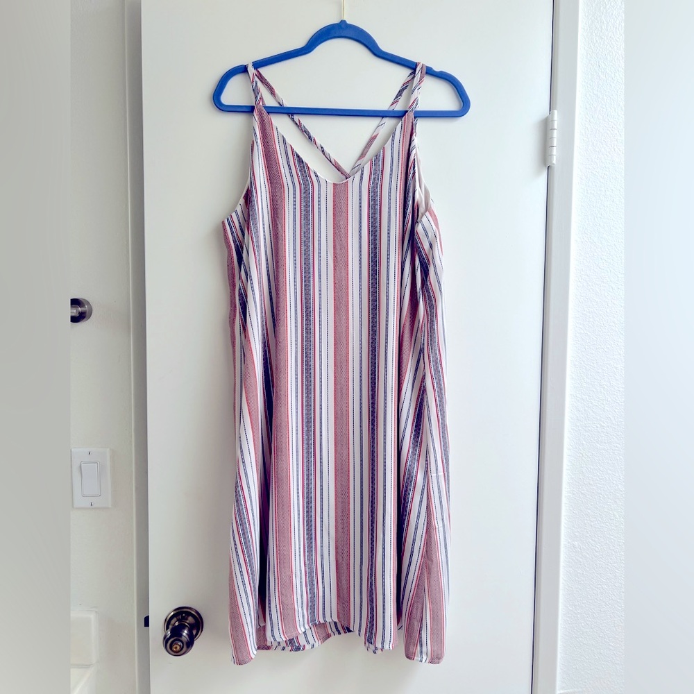 Red, white, blue dress size XL Maurice’s